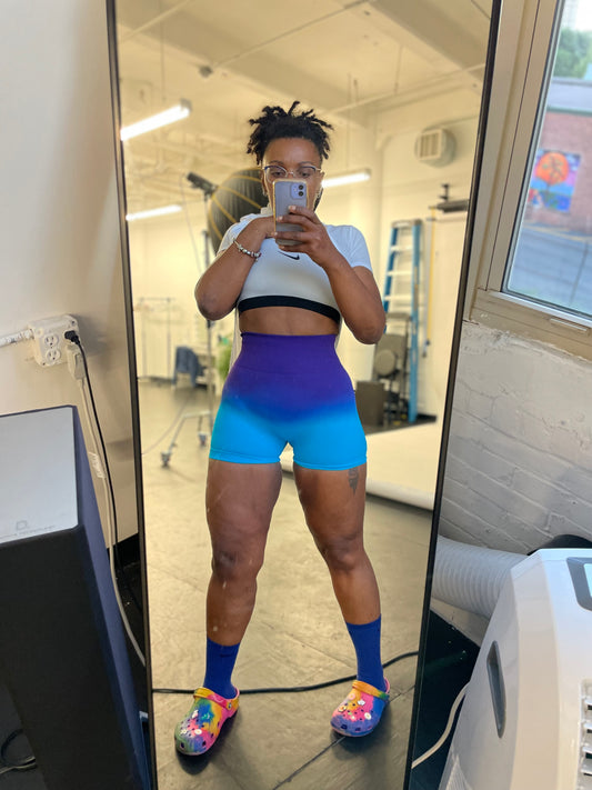 Blue Ombré Shorts
