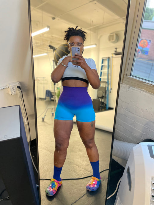 Blue Ombré Shorts