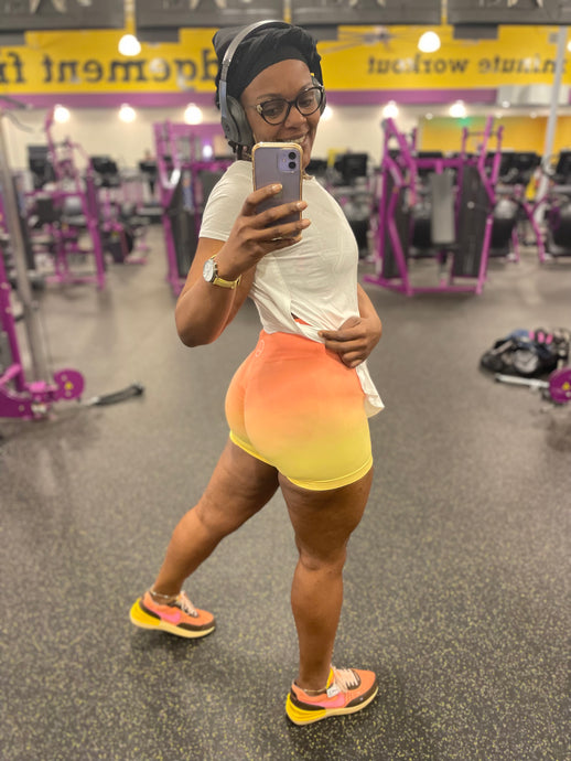 Yellow Ombré Shorts